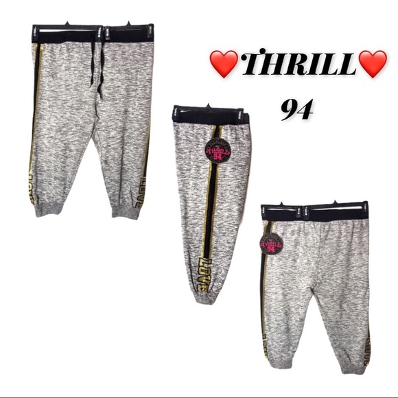 NWT Thrill 94 Gray Cropped Joggers - Picture 1 of 15